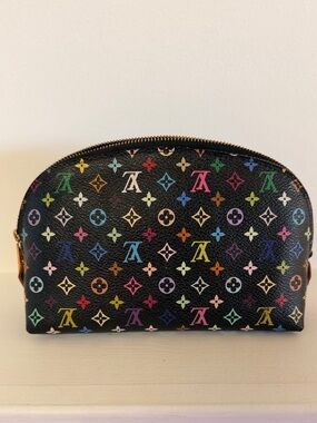 Vintage Louis Vuitton Multicolore Cosmetic Pouch – Black / Murakami Collection